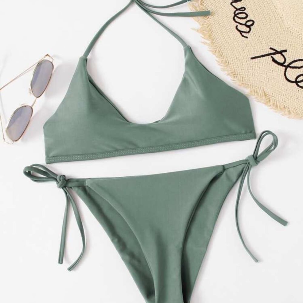 Army green bikini set